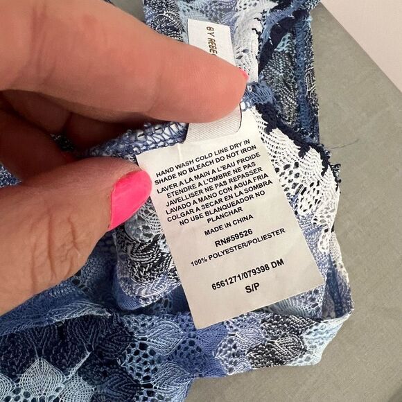 BECCA Blue and Gray Chevron Swim Coverup - Picture 10 of 11